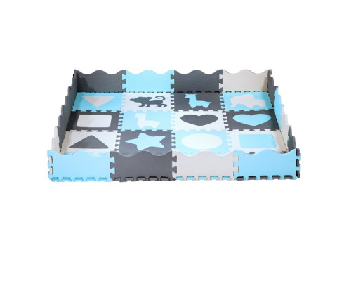 Пазл з манежем MD03 KID'S PLAYPEN MINT 140x140CM NILS FUN 36 елементів Пазл з манежем MD03 KID'S PLAYPEN MINT 140x140CM NILS FUN 36 елементів