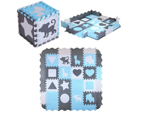 Пазл з манежем MD03 KID'S PLAYPEN MINT 140x140CM NILS FUN 36 елементів Пазл з манежем MD03 KID'S PLAYPEN MINT 140x140CM NILS FUN 36 елементів