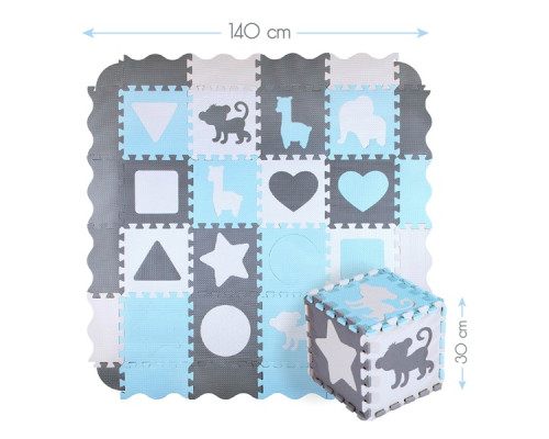 Пазл з манежем MD03 KID'S PLAYPEN MINT 140x140CM NILS FUN 36 елементів Пазл з манежем MD03 KID'S PLAYPEN MINT 140x140CM NILS FUN 36 елементів