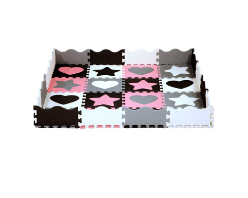 Пазл з манежем MD03 KID'S PLAYPEN PINK HEARTS 140x140CM NILS FUN 36 елементів Пазл з манежем MD03 KID'S PLAYPEN PINK HEARTS 140x140CM NILS FUN 36 елементів