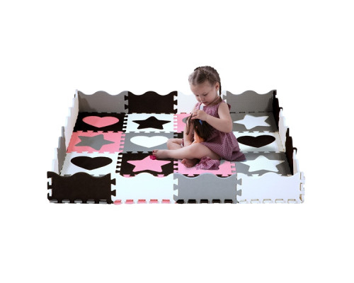 Пазл з манежем MD03 KID'S PLAYPEN PINK HEARTS 140x140CM NILS FUN 36 елементів Пазл з манежем MD03 KID'S PLAYPEN PINK HEARTS 140x140CM NILS FUN 36 елементів
