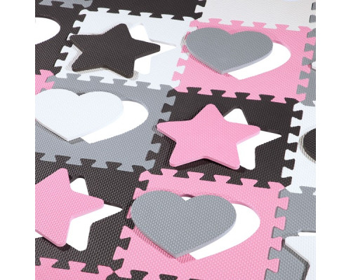 Пазл з манежем MD03 KID'S PLAYPEN PINK HEARTS 140x140CM NILS FUN 36 елементів Пазл з манежем MD03 KID'S PLAYPEN PINK HEARTS 140x140CM NILS FUN 36 елементів
