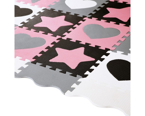 Пазл з манежем MD03 KID'S PLAYPEN PINK HEARTS 140x140CM NILS FUN 36 елементів Пазл з манежем MD03 KID'S PLAYPEN PINK HEARTS 140x140CM NILS FUN 36 елементів