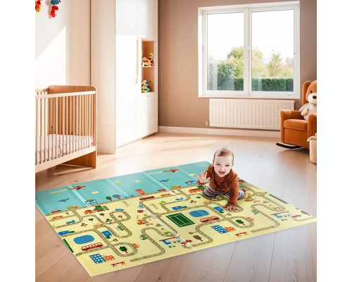 Дитячий розкладний килимок CITY 195x180CM NILS FUN MD04 Дитячий розкладний килимок CITY 195x180CM NILS FUN MD04