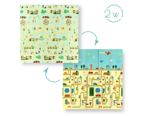 Дитячий розкладний килимок CITY 195x180CM NILS FUN MD04 Дитячий розкладний килимок CITY 195x180CM NILS FUN MD04