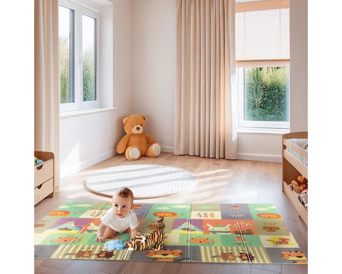 Дитячий розкладний килимок ZOO 195x180CM NILS FUN MD04 Дитячий розкладний килимок ZOO 195x180CM NILS FUN MD04