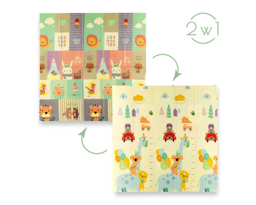 Дитячий розкладний килимок ZOO 195x180CM NILS FUN MD04 Дитячий розкладний килимок ZOO 195x180CM NILS FUN MD04