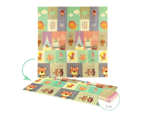 Дитячий розкладний килимок ZOO 195x180CM NILS FUN MD04 Дитячий розкладний килимок ZOO 195x180CM NILS FUN MD04