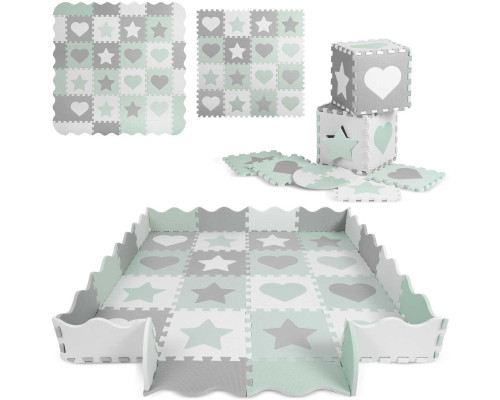 Килимок-пазл Ricokids 151x151 см 16 шт. м'ятно-сірий Килимок-пазл Ricokids 151x151 см 16 шт. м'ятно-сірий