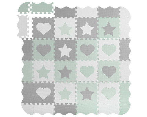 Килимок-пазл Ricokids 151x151 см 16 шт. м'ятно-сірий Килимок-пазл Ricokids 151x151 см 16 шт. м'ятно-сірий