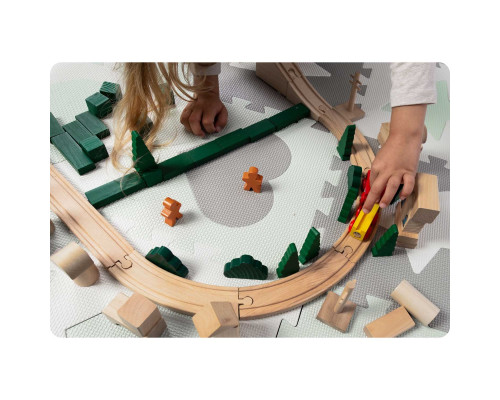 Килимок-пазл Ricokids 151x151 см 16 шт. м'ятно-сірий Килимок-пазл Ricokids 151x151 см 16 шт. м'ятно-сірий