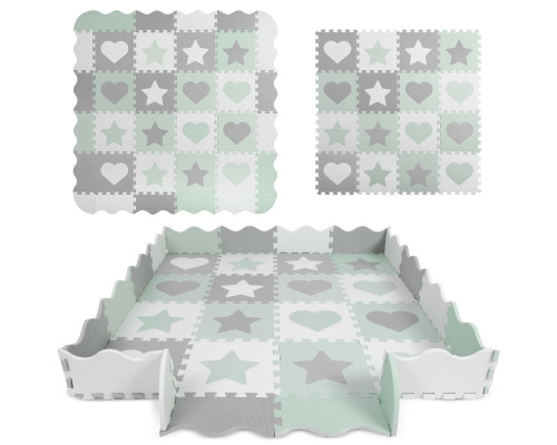 Килимок-пазл Ricokids 151x151 см 16 шт. м'ятно-сірий Килимок-пазл Ricokids 151x151 см 16 шт. м'ятно-сірий