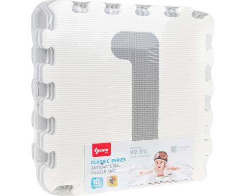 Дитячий килимок-пазл Ramiz 10019B3 32 х 32 см, 9 шт, біло-сірий