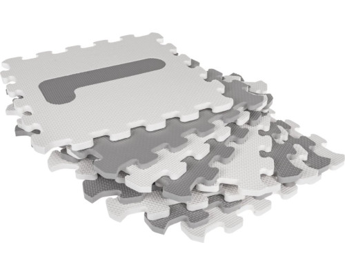 Дитячий килимок-пазл Ramiz 10019B3 32 х 32 см, 9 шт, біло-сірий