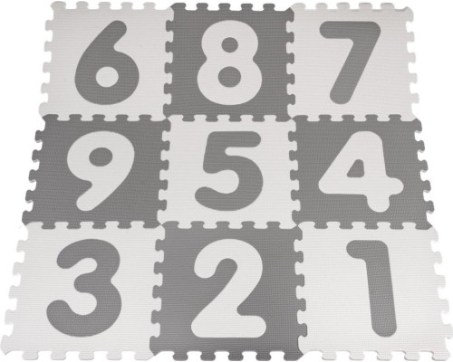 Дитячий килимок-пазл Ramiz 10019B3 32 х 32 см, 9 шт, біло-сірий