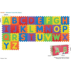 Дитячий килимок-пазл Ramiz 8003B3, 32 х 32 см 26 шт, різнокольоровий