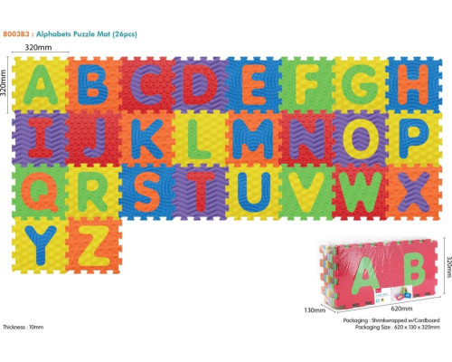 Дитячий килимок-пазл Ramiz 8003B3, 32 х 32 см 26 шт, різнокольоровий