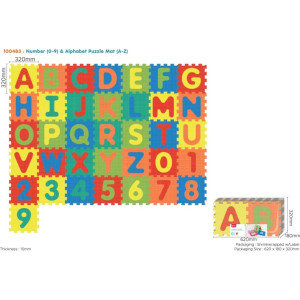 Дитячий килимок-пазл Ramiz 1004B3, 32 х 32 см 36 шт, різнокольоровий