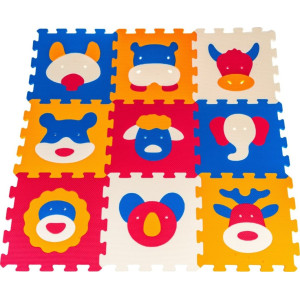 Дитячий килимок-пазл Ramiz 5511N9B Тваринки, 32 х 32 см 9 шт, різнокольоровий