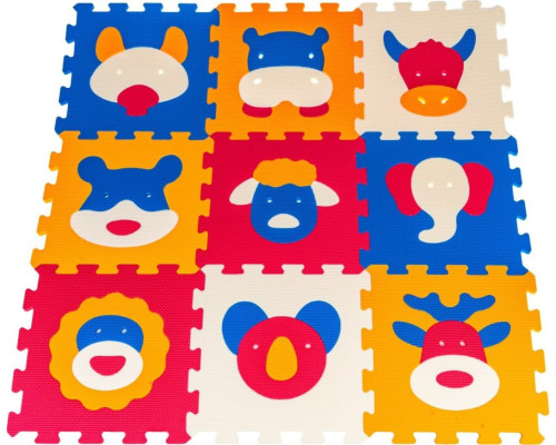 Дитячий килимок-пазл Ramiz 5511N9B Тваринки, 32 х 32 см 9 шт, різнокольоровий
