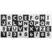Дитячий килимок-пазл Ricokids 7493 Літери та цифри, 30 x 30 см 36 шт, чорно-білий