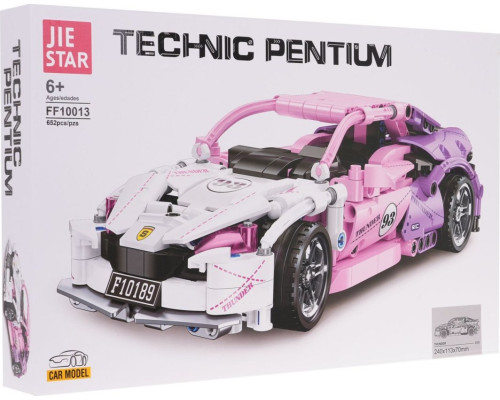 Дитячий конструктор Pink Sports Car Blocks 652 ел.