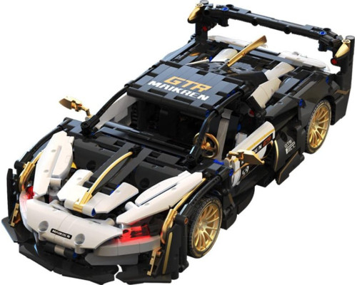 Дитячий конструктор спортивний автомобіль білий/чорний 1242 ел.