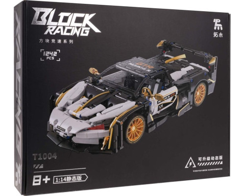 Дитячий конструктор спортивний автомобіль білий/чорний 1242 ел.