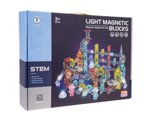 Дитячий конструктор магнітний Luminous Ball Magnetic Bricks 176 ел.
