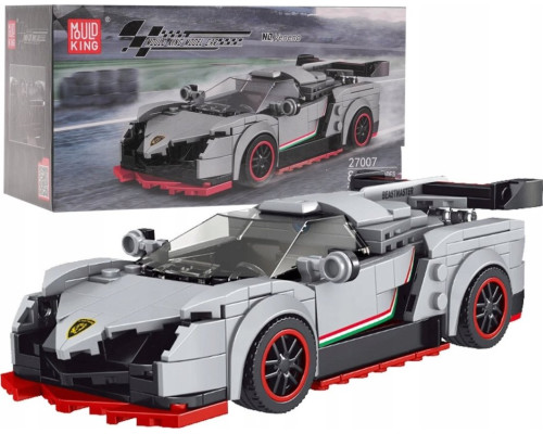 Дитячий конструктор Спортивне авто 398 ел. Білий ZKL.27007