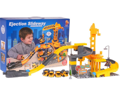 Дитячий будівельний майданчик із транспортними засобами та аксесуарами