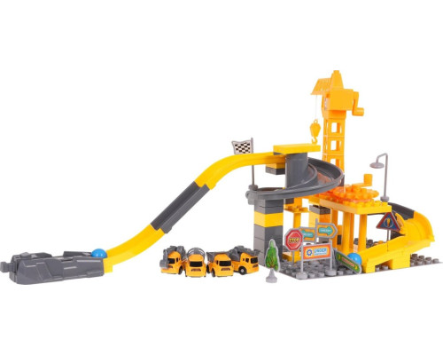 Дитячий будівельний майданчик із транспортними засобами та аксесуарами