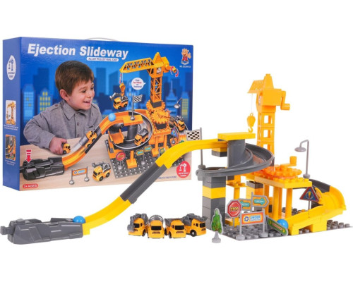 Дитячий будівельний майданчик із транспортними засобами та аксесуарами