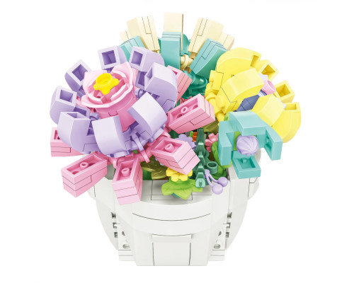 Дитячий конструктор Ramiz 88067A Букет у горщику 253 ел, різнокольоровий