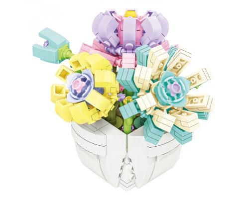 Дитячий конструктор Ramiz 88067A Букет у горщику 253 ел, різнокольоровий