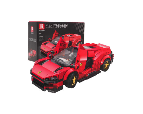 Дитячий конструктор Reobrix 11027 Спортивний автомобіль 306 ел, червоний