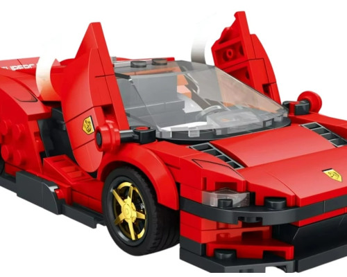 Дитячий конструктор Reobrix 11027 Спортивний автомобіль 306 ел, червоний