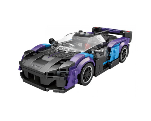 Дитячий конструктор Reobrix 678 Спортивний автомобіль 390 ел, чорно-синій