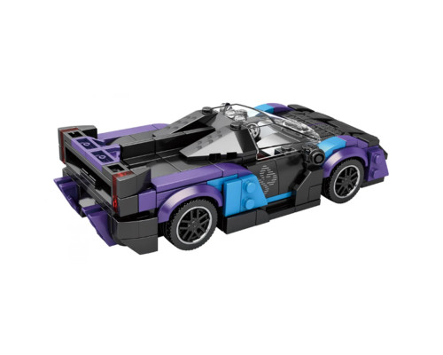 Дитячий конструктор Reobrix 678 Спортивний автомобіль 390 ел, чорно-синій