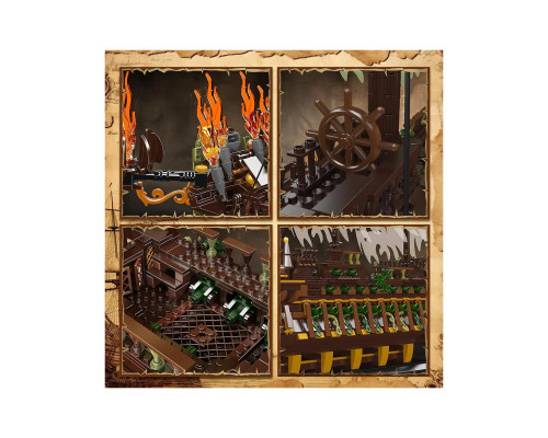 Дитячий конструктор Ramiz 13197 Піратський корабель 4364 ел, різнокольоровий