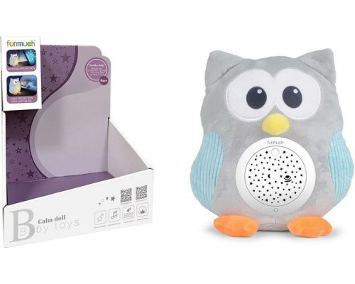 Дитяча м'яка іграшка сова зі звуковою та світловою функцією ZIT.FM666-44
