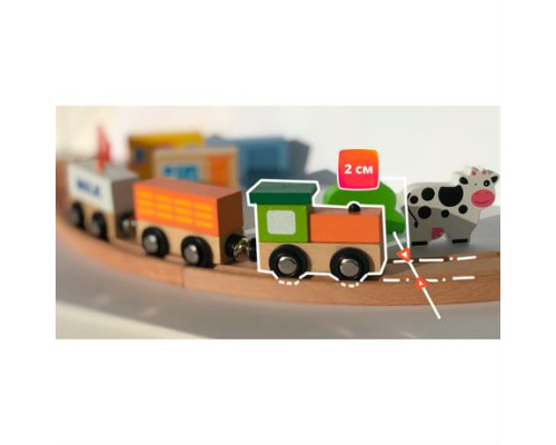 Іграшкова залізниця Viga Toys дерев'яна 39 ел. (50266) Іграшкова залізниця Viga Toys дерев'яна 39 ел. (50266)