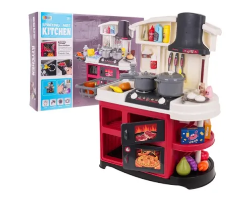 Дитяча кухня з функцією звуку та води 52 шт. Червоний