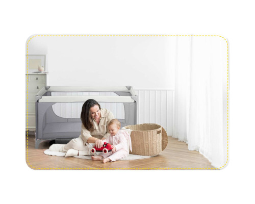 Ліжечко дитяче туристичне Ricokids 125 x 65 x 78 см світло-сіре Ліжечко дитяче туристичне Ricokids 125 x 65 x 78 см світло-сіре