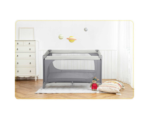Ліжечко дитяче туристичне Ricokids 125 x 65 x 78 см світло-сіре Ліжечко дитяче туристичне Ricokids 125 x 65 x 78 см світло-сіре