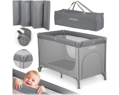 Ліжечко дитяче туристичне Ricokids 724001 125 x 65 x 78 см сіре