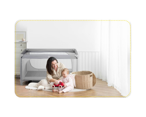 Ліжечко дитяче туристичне Ricokids 724001 125 x 65 x 78 см сіре