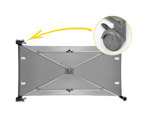 Ліжечко дитяче туристичне Ricokids 724001 125 x 65 x 78 см сіре