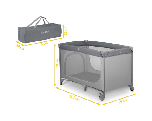 Ліжечко дитяче туристичне Ricokids 724001 125 x 65 x 78 см сіре