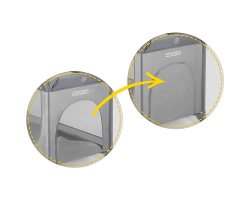 Ліжечко дитяче туристичне Ricokids 724001 125 x 65 x 78 см сіре